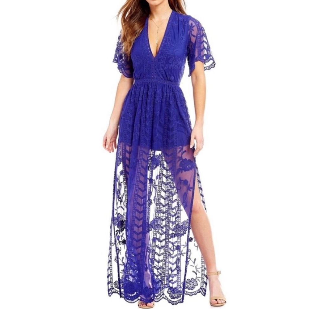 Gianni Bini Lace Overlay Romper